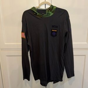 NWT LSU Tigers Nike Military Long Sleeve Hoodie T-Shirt - Anthracite